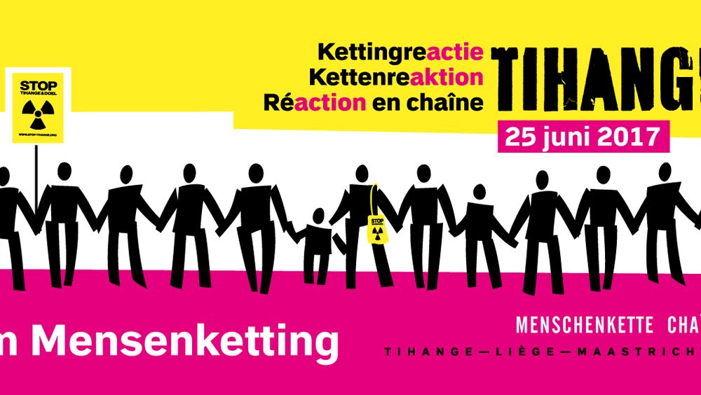 Mensenketen tegen Tihange banner