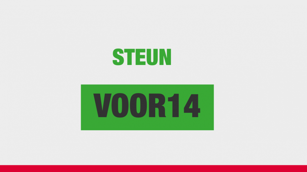 steun de actie voor 14