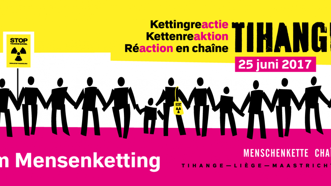 Mensenketen tegen Tihange banner